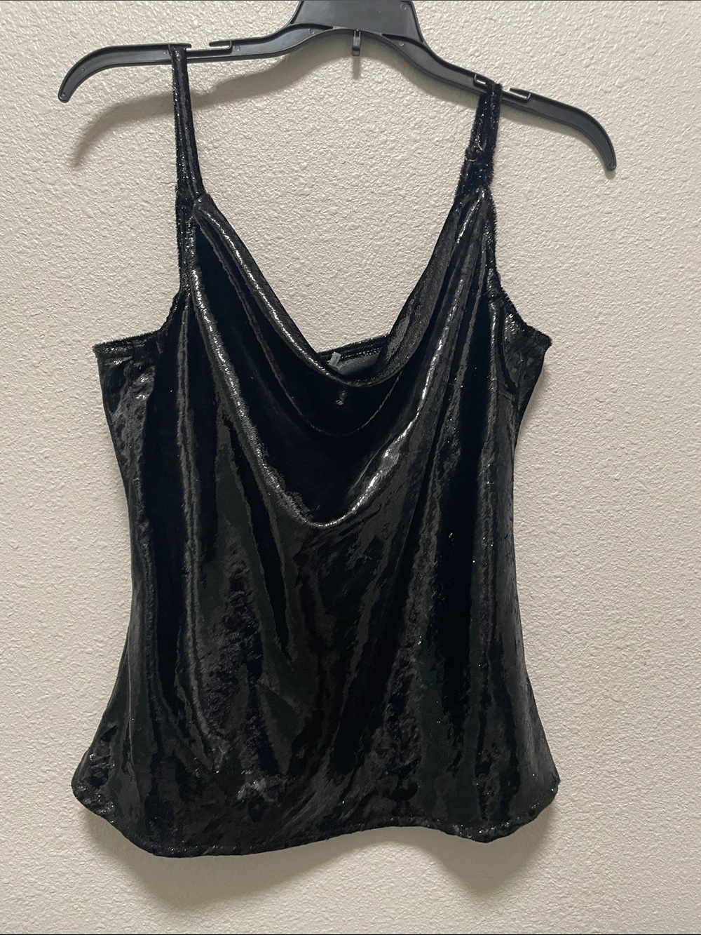 glam Black Cowl Neck Camisole